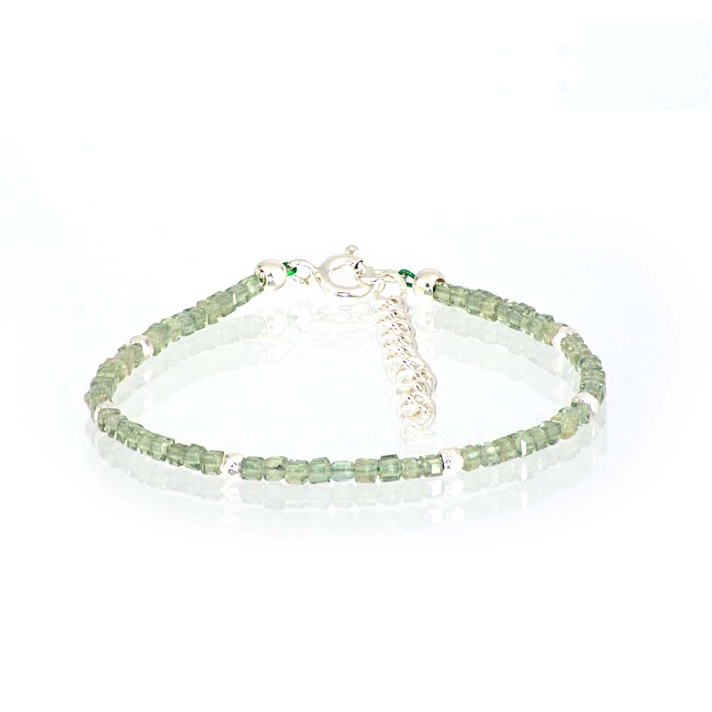 Branzoletka z zielonego apatytu