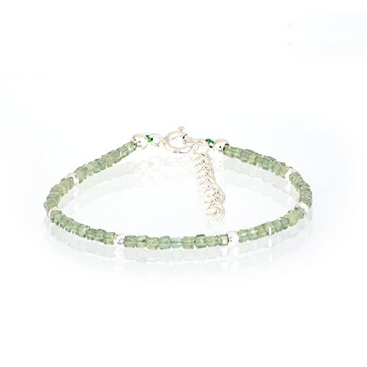 Branzoletka z zielonego apatytu